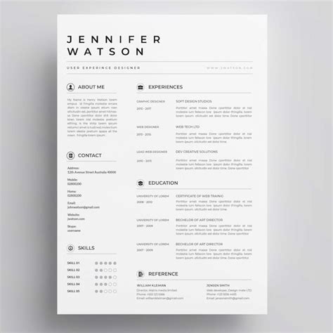 Free Vector Elegant Resume Template