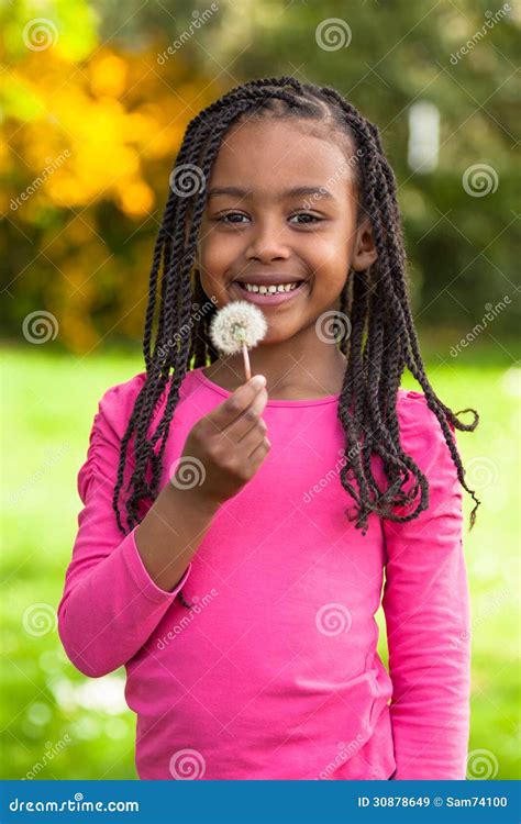Outdoor Portrait Of A Cute Young Black Girl African People Stock Image Image Of African