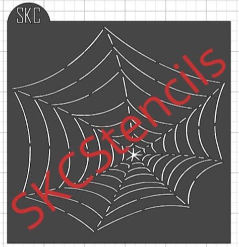 Spider Web Stencil Svg File Etsy