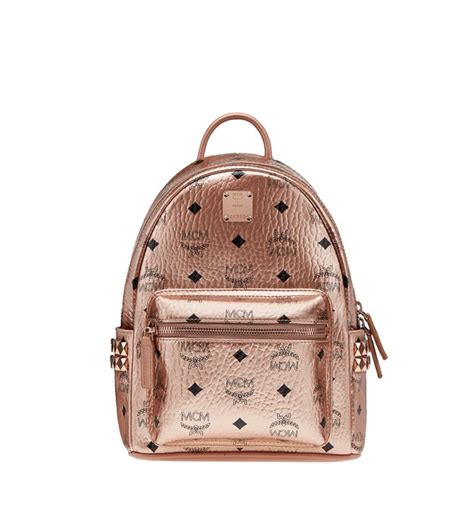 Mcm Stark Side Studs Backpack In Visetos Mcm Bags Leather Lining