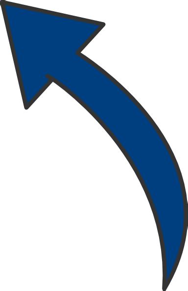 Blue Curved Arrow Png