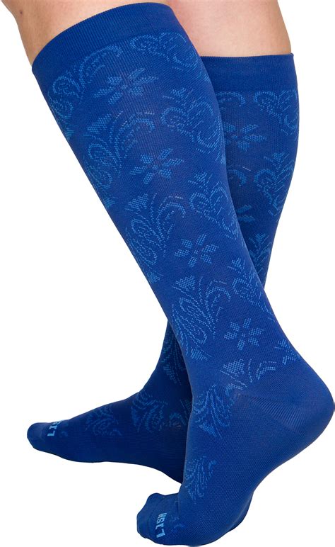 Lish In Bloom Wide Calf 15 25 Mmhg Plus Size Support Compression Socks