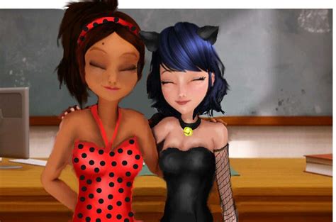Marinette And Alya With Ladybug And Cat Noir Inspired Dress