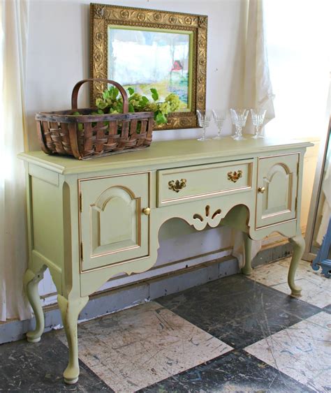 Heir And Space A Pine Sideboard In Pale Green