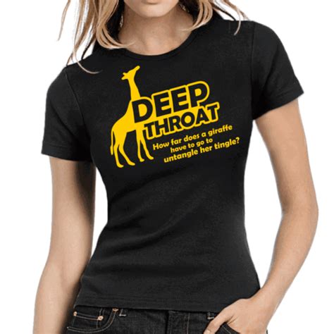 Deep Throat Giraffe Fun Spaß Adult Sprüche Comedy Lady Damen Girlie T Shirt Ebay