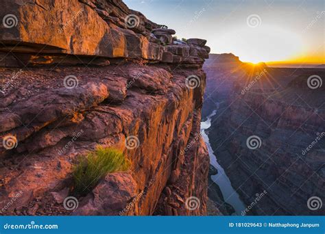 Scenic View Of Toroweap Overlook At Sunrise In North Rim Grand Canyon