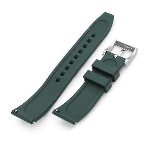 Fkm08 Green Fkm Quick Release Rubber Watch Band 20mm Strapcode