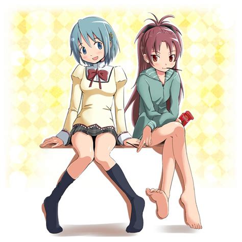 Miki Sayaka And Sakura Kyouko Mahou Shoujo Madoka Magica And More Drawn By Shuuji Shumi