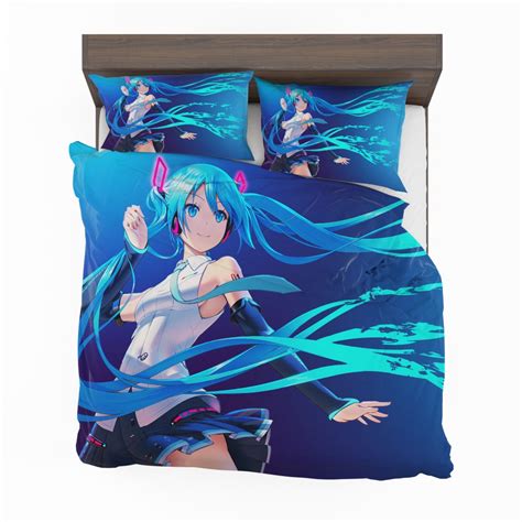 Hatsune Miku Anime Girl Vocaloid Long Hair Bedding Set Robinplacefabrics