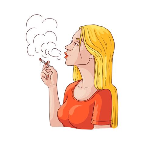 Beautiful Blonde Girl Smoking Over 353 Royalty Free Licensable Stock