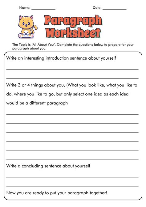 Paragraphs For 5th Graders