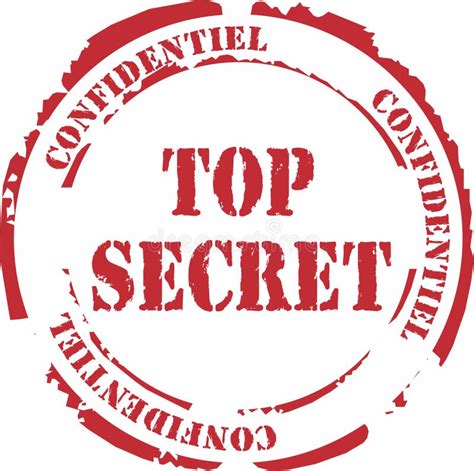 Red Confidential Top Secret Seal Stamp Stock Illustration