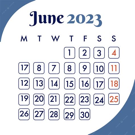 Calendario Junio 2023 Png Calendario 2023 Junio 2023 2023 Png Y Psd