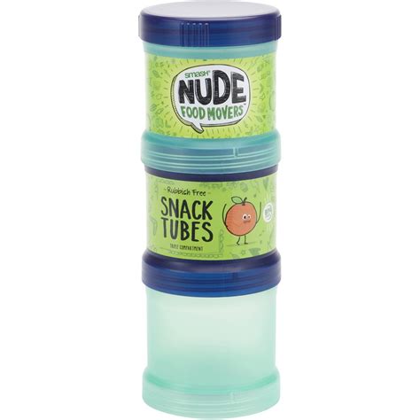 Smash Nude Food Movers Snack Tube Triple Compartment Assorted Each