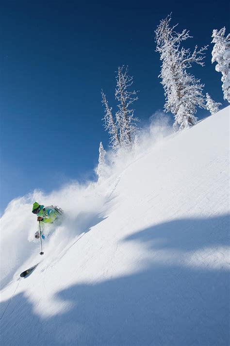 Man Skiing Deep Powder Alta Utah Photograph By Scott Markewitz Pixels