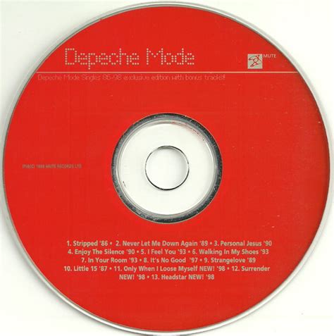 Depeche Mode The Singles 8698 Exclusive Edition With Bonus Tracks