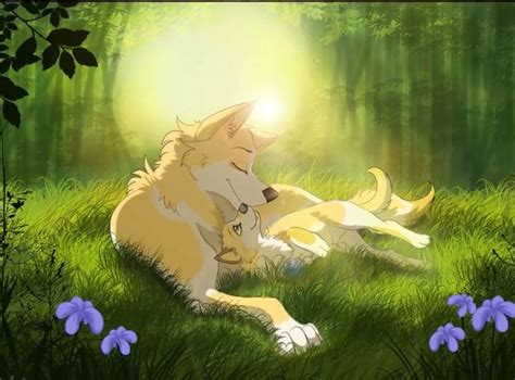 Anime Wolf And Her Pup Anime Wolves Pinterest Anime Wolf Wolf And Anime