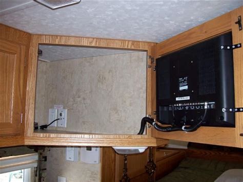 This mount is a pretty common mount that is available in the many stores. Class C Motorhomes: how to mount a LCD TV? | Rv tv mount ...