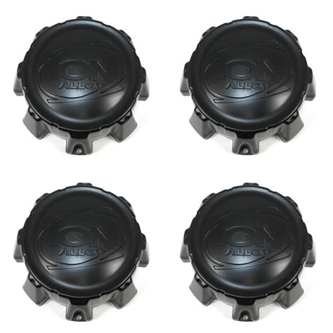 4x Ion Alloy Matte Black Wheel Center Caps 8 Lug 8x165 1 179 C 202205
