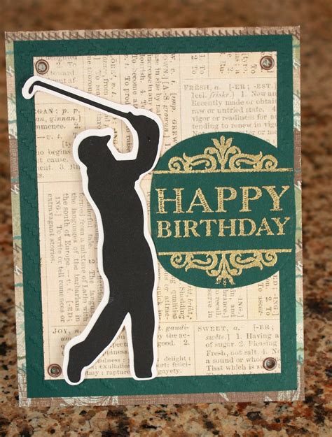 A Techy Teacher With A Cricut Mans Golfer Birthday Card