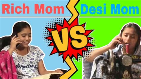 rich mom vs desi mom bas world comedy video youtube