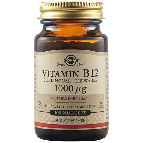 Vitamina B12 1000mcg 100 Tablete Solgar E Sanaro
