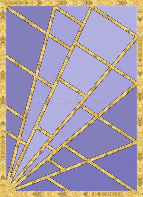 Modern Mosaic Inlay Illustration In Stained Glass Style Art Deco