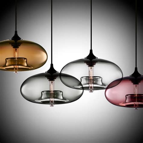 Cc Ee Nordic Modern Hanging Loft 7 Color Glass Lustre Pendant Lamp