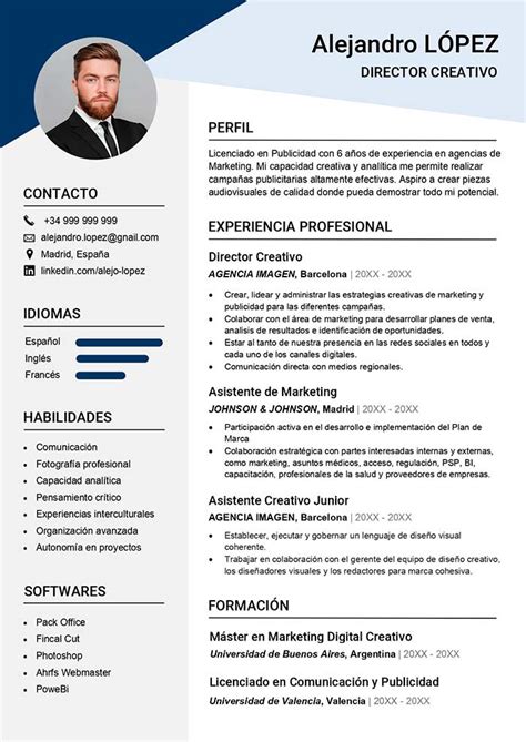 Descubrir Imagen Modelo De Curriculum Vitae En Word Para Editar