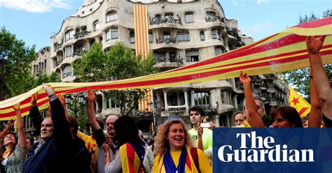 catalans protest over independence on national day in pictures world news the guardian