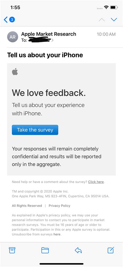 Apple Survey E Mail Legit Or Not Apple Community