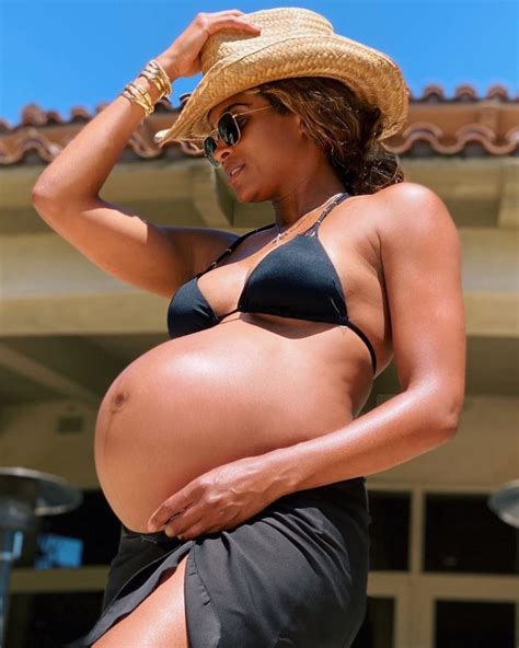 Heavily Pregnant Ciara Shows Off Baby Bump In Hot Bikini Photos Lucipost