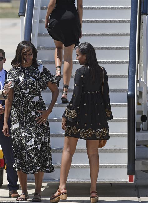Michelle Obama And Daughters Malia And Sasha Show Off Their Style Credentials In Madrid Daily