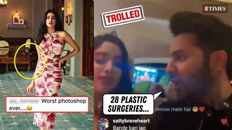 Janhvi Kapoor Trolled For Worst Photoshop Ever Varun Dhawan S