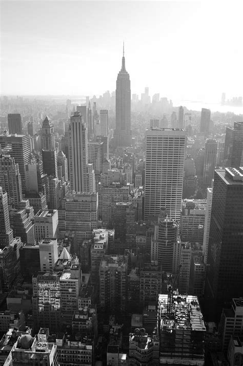 Empire State Building Black And White Photograph By Songquan Deng