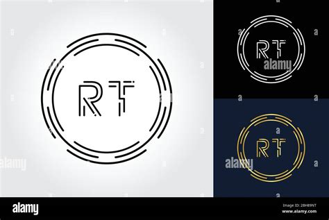 Initial Letter Rt Logo Creative Typography Vector Template Digital