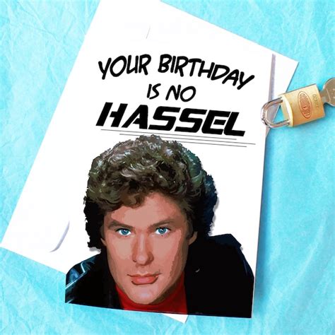David Hasselhoff Birthday Card Etsy