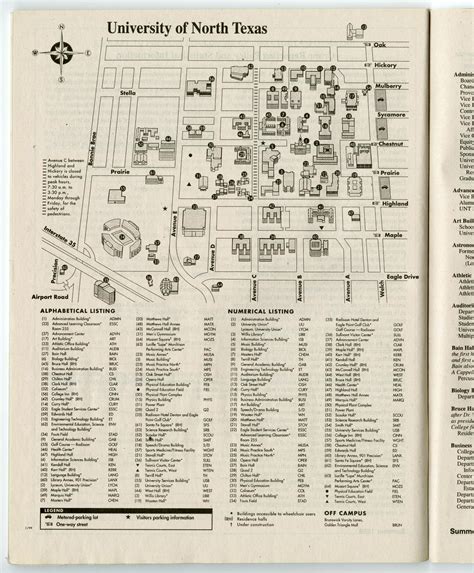 [university of north texas summer 1999 campus map] unt digital library