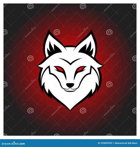 Fox Mascot E Sport Logo Template Vector Illustration Stock Vector