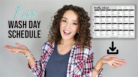 Put your curls into a ridiculously high ponytail (called the pineapple). Curly Hair Wash Day Schedule | Downloadable Calendar ...