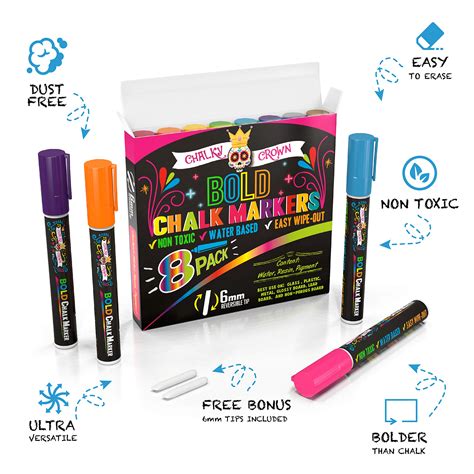 Liquid Chalk Markers For Blackboards Dry Erase Marker Pens Chalk