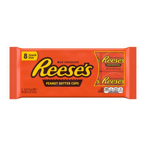 REESE'S | REESE'S Peanut Butter Cups Snack Size, 4.4 oz (8 pack) | Products png image