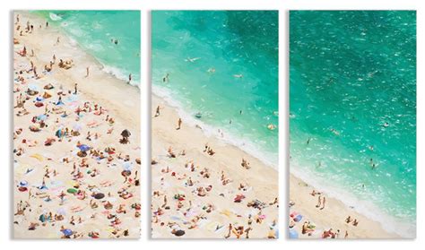 Only 1 available and it's in 2 people's carts. Beach Scene Triptych Wall Art - Artwork - other metro - by ...