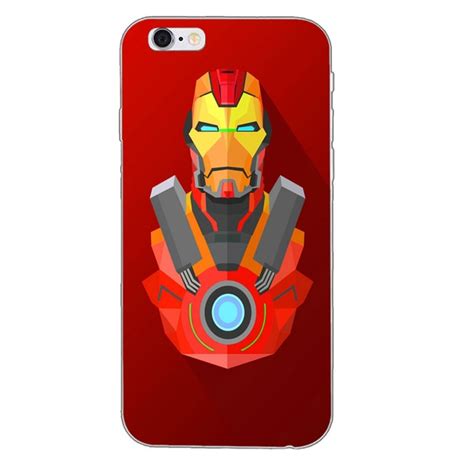 Marvel Iron Man Slim Silicone Soft Phone Case For Iphone 4 4s 5 5s 5c