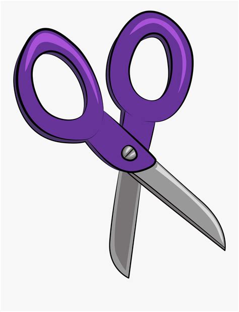 Purple Cartoon Scissors Free Transparent Clipart Clipartkey