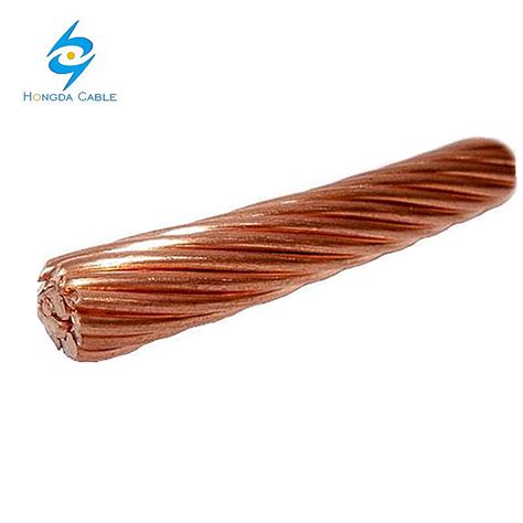 Uncoated Stranded Soft Drawn Bright Bare Copper Ground Wire Cable AWG China