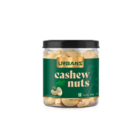 Plain Cashews Jar 200 Gm Urbans Cashews