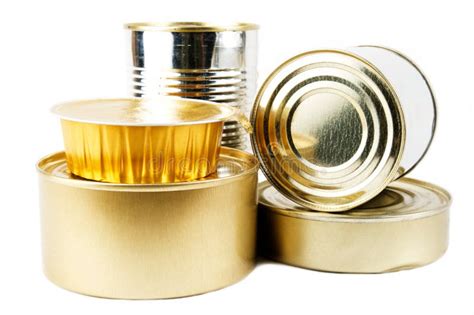 Different Cans On A White Stock Image Image Of White 6210273