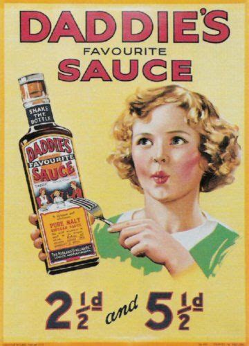 Small Daddies Sauce Metal Advertising Wall Sign Retro Art Vintage