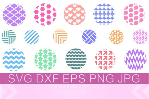 Keychain Round Pattern SVG PNG DXF (1136302) | Cut Files | Design Bundles